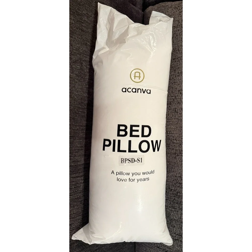 Acanva Bed Sleeping Pillow BPSD-S1 NEW NIP White Standard